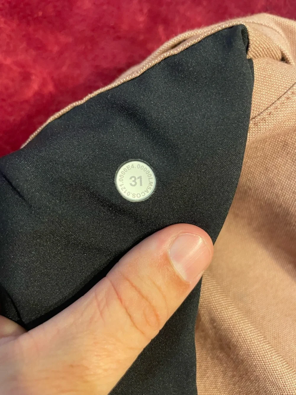 lululemon‎ athletica men’s commission pants dark salmon color size 31